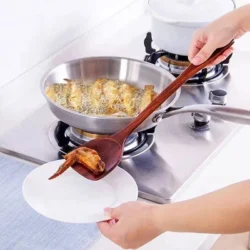 Wooden Shovel Spoon Non Stick Wood Long Rice Spatula Kitchen Cooking Utensil Hand…