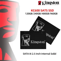 Kingston KC600 SSD 1TB 256GB 512GB 2TB SATA 3 2.5 Inch Internal Solid State Drive…