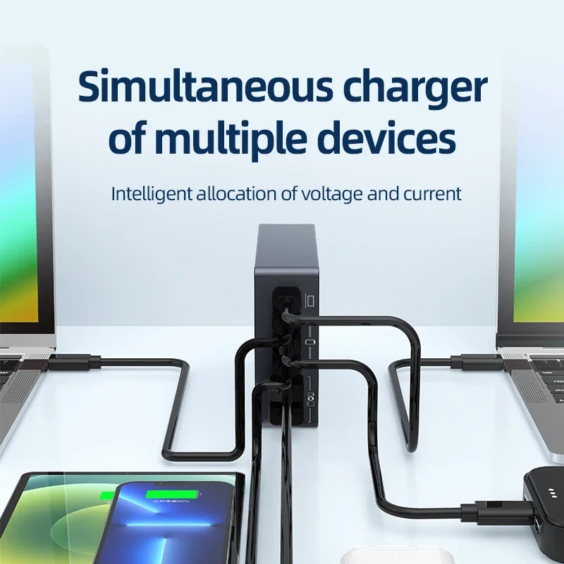 990W GaN Quick Charger 4 USB C 2 USB A Desktop Multi Port Socket Connector… - Image 3