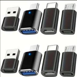 8-piece adapter set, usb female to Type-C male adapter, USB-C to usb converter…