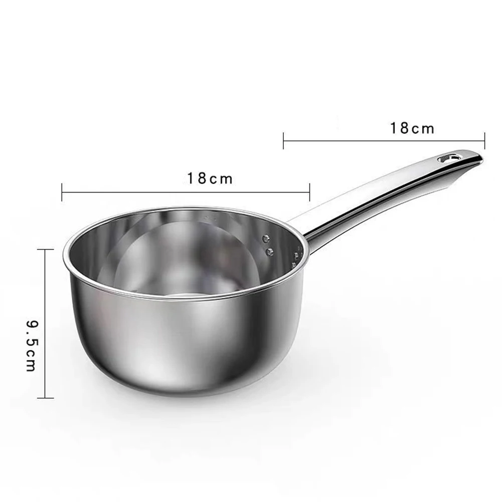 Stainless Steel Uncoated Nonstick Saucepan Household Milk Cooking Pot Frying Pan… - Image 7
