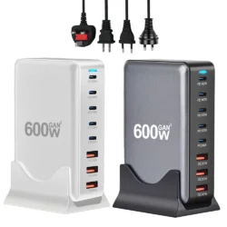 2026 Hot 600W GaN Fast Charger 8 Ports USB C Type C Fast Charging Station PD3.1…