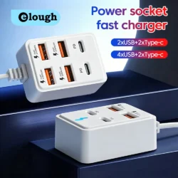 Multi-port Power Socket Charger 2PD+2USB/2PD+4USB Power Strip Extension Socket…