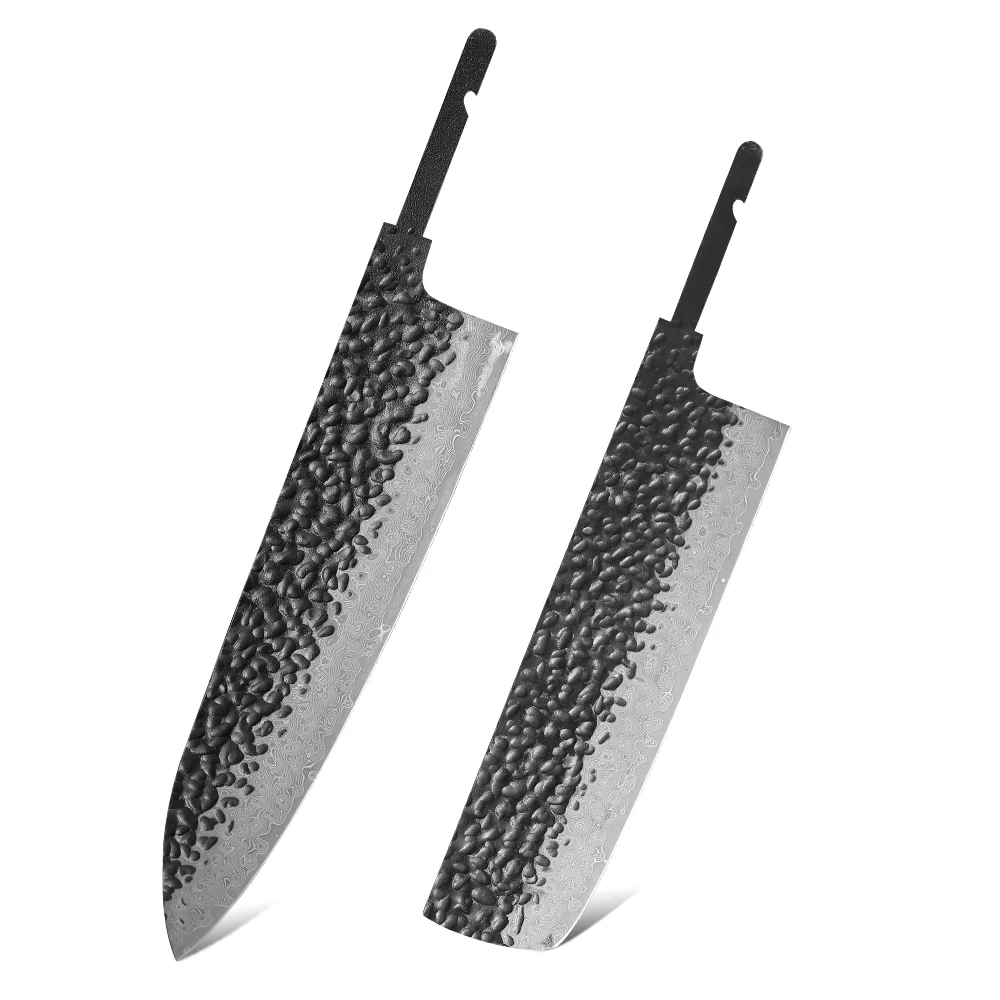 TURWHO 1-10 Pieces Japanese Chef Knife Blank Blade DIY Damascus Steel VG10 Core… - Image 27