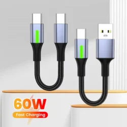 0.25M/0.5M Data Cable USB A to Type C Fast Charging Data Short Cable 66W Type C to…