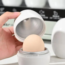 Microwave Egg Cooker Boiled Egg Poachers with Lid Egg Steamer for Hard Soft Boiled…