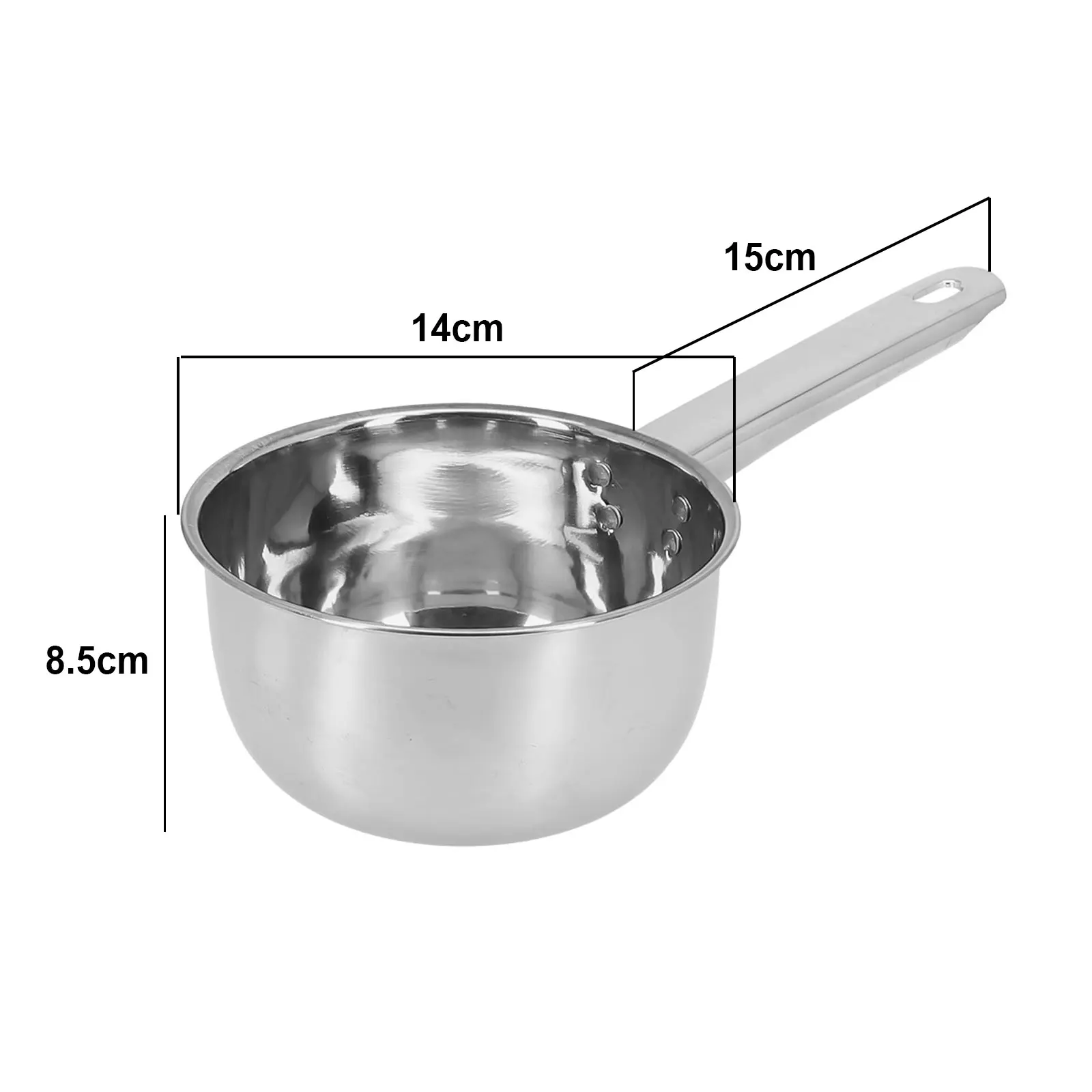 Stainless Steel Uncoated Nonstick Saucepan Household Milk Cooking Pot Frying Pan… - Image 4