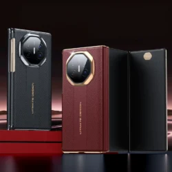 For Huawei Mate XTS Phone Case Instantly Becomes an Extraordinary Master Electroplated Magnetic Central Axis Dual Hinge