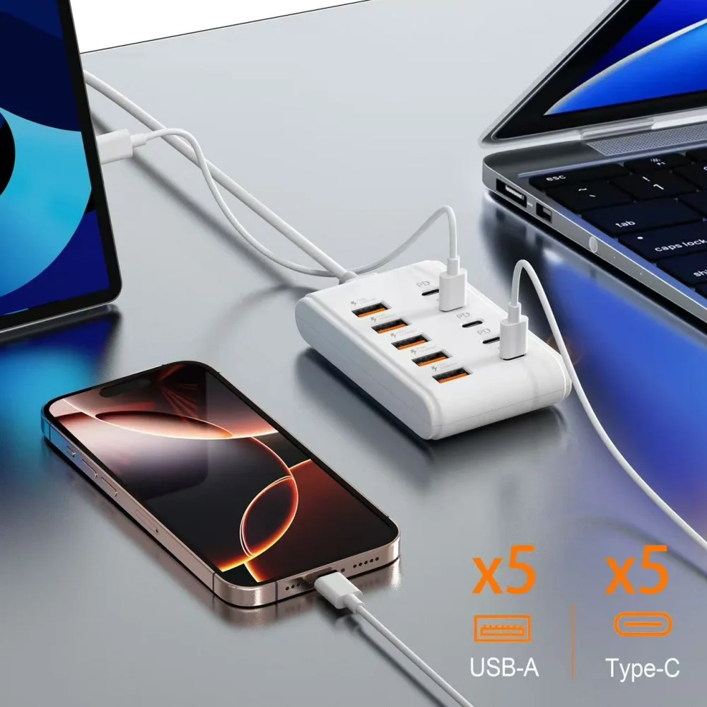 USB Charger Multi Ports Type C Fast Charging Power Socket Desktop Quick Charge… - Image 5