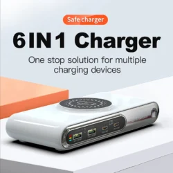 New 72W Multifunction Charger Wireless Charger 4-Port PD+QC USB Type-C Quick…