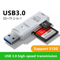2 in 1 USB 3.0 2.0 Card Reader Micro sd card Reader Usb Adapter High Speed…