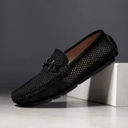 Size 38-45 Breathable Suede Leather Loafers Men Hot Sale Flat Men's Shoes Classic Driving