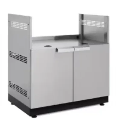 Outdoor Kitchen with Roof Cover Weather-Resistant BBQ Cabinet Set Stainless Steel Garden Kitchen Island with Grill Station - Image 13