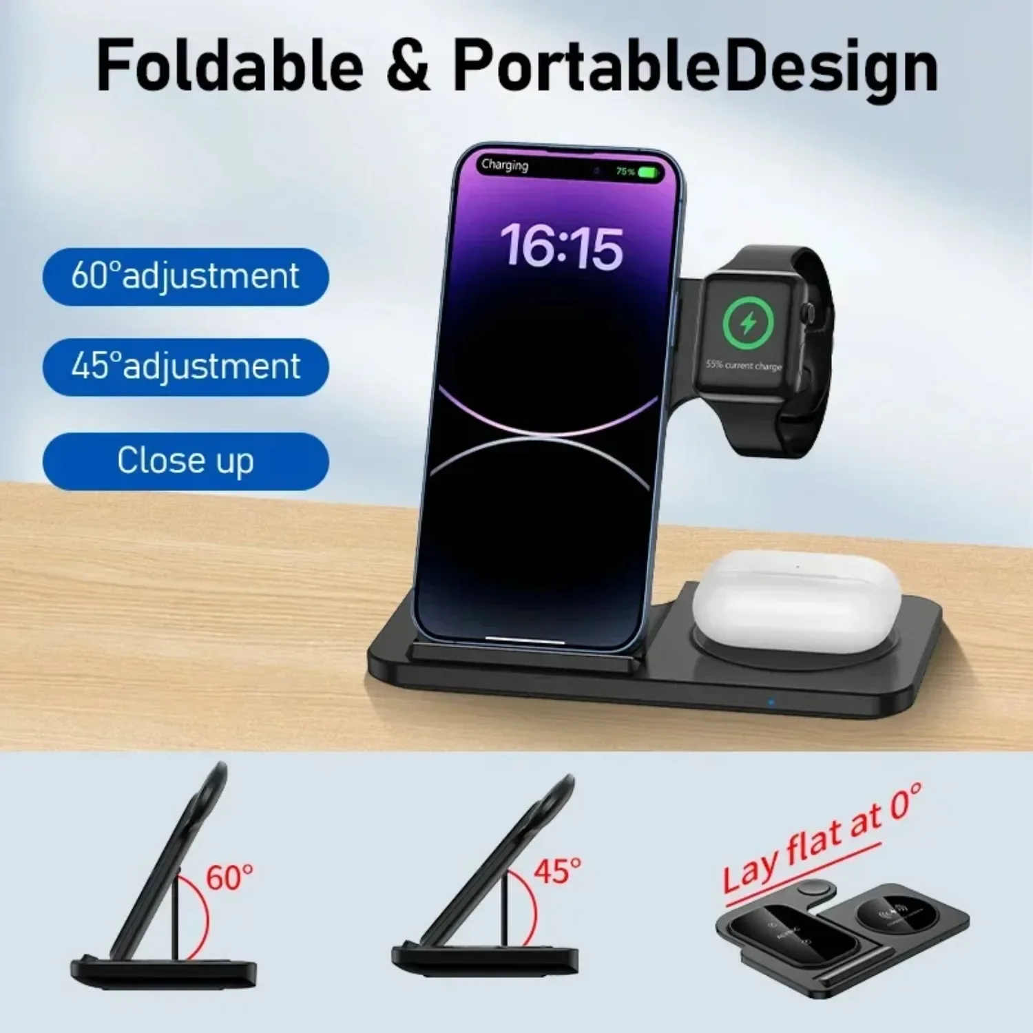 3 in 1 Wireless Charging Station for Magsafe Charger Stand Fast Magnetic Wireless… - Image 32