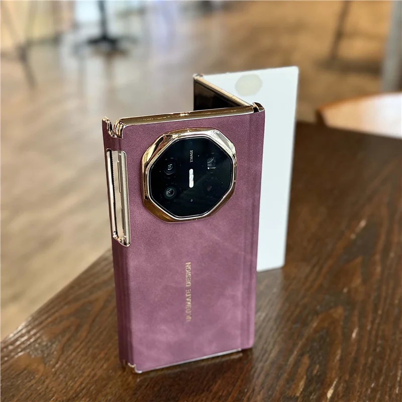 For Huawei Mate XT XTS Ultimate Case Extraordinary Master Lettering Luxury Lambskin Leather Skin-Friendly Drop-Proof Cover Funda - Image 3