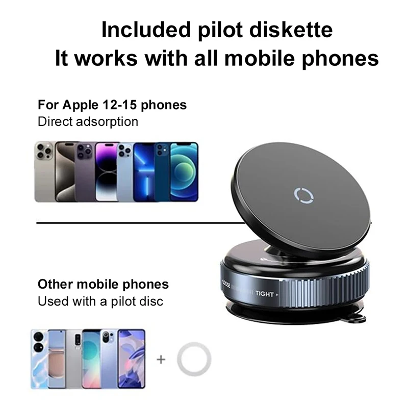 Strong Magnetic Car Phone Holder Foldable Magsafe Design 360° Adjustable Vacuum… - Image 16