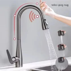 GEGVE Smart Touch Kitchen Faucets 304 Stainless Steel Removable Sensor Sink Faucet…