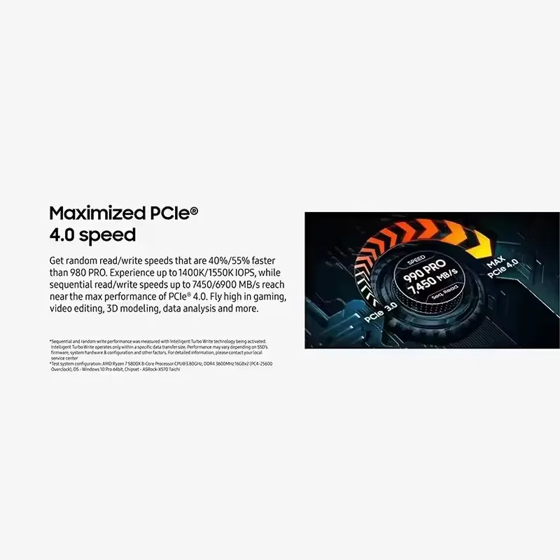 Original 980Pro 990Pro 1TB M.2 PCIe 4.0 NVMe 7400MB/s Max Transfer Speed Stable… - Image 5