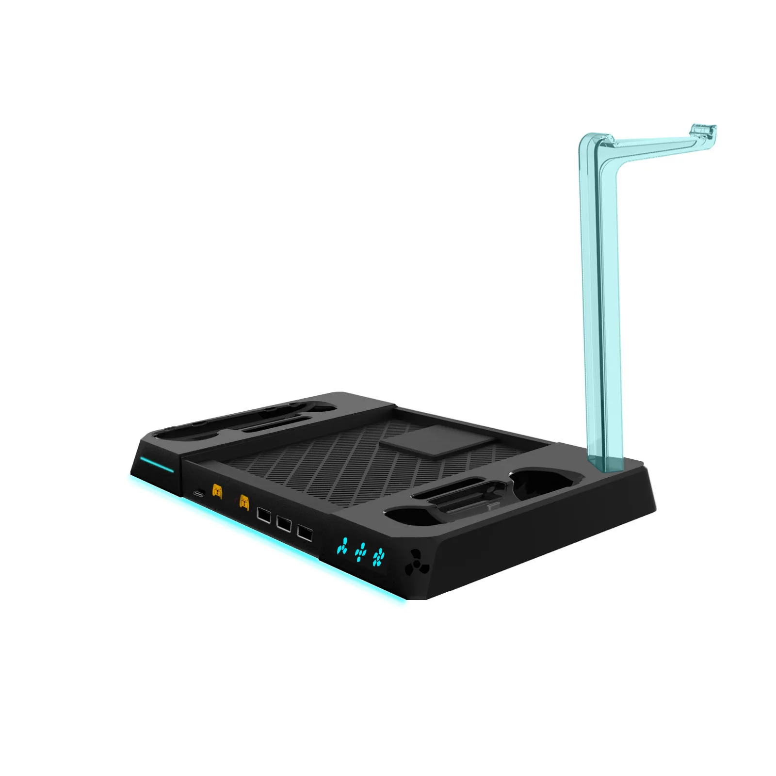 Charging Dock for Steam Machine with 3-Speed Cooling Fan RGB Lights 2 Controller… - Image 2