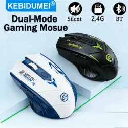 2.4G Wireless Mouse Dual-Mode Bluetooth Mouse 6Buttons Silent Gaming Mice…