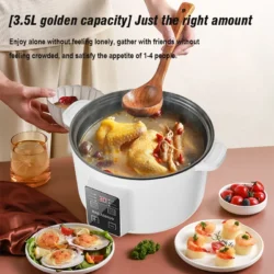 220V Electric Cooker Non-stick Cooking 3.5L Hot Pot Multifunction Electric Cooker…