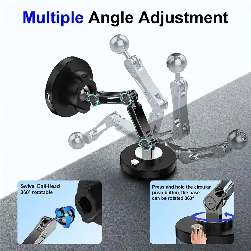 Magnetic Car Wireless Charger Stand Magnet Car Mount Fast Charging Station Phone… - Image 5