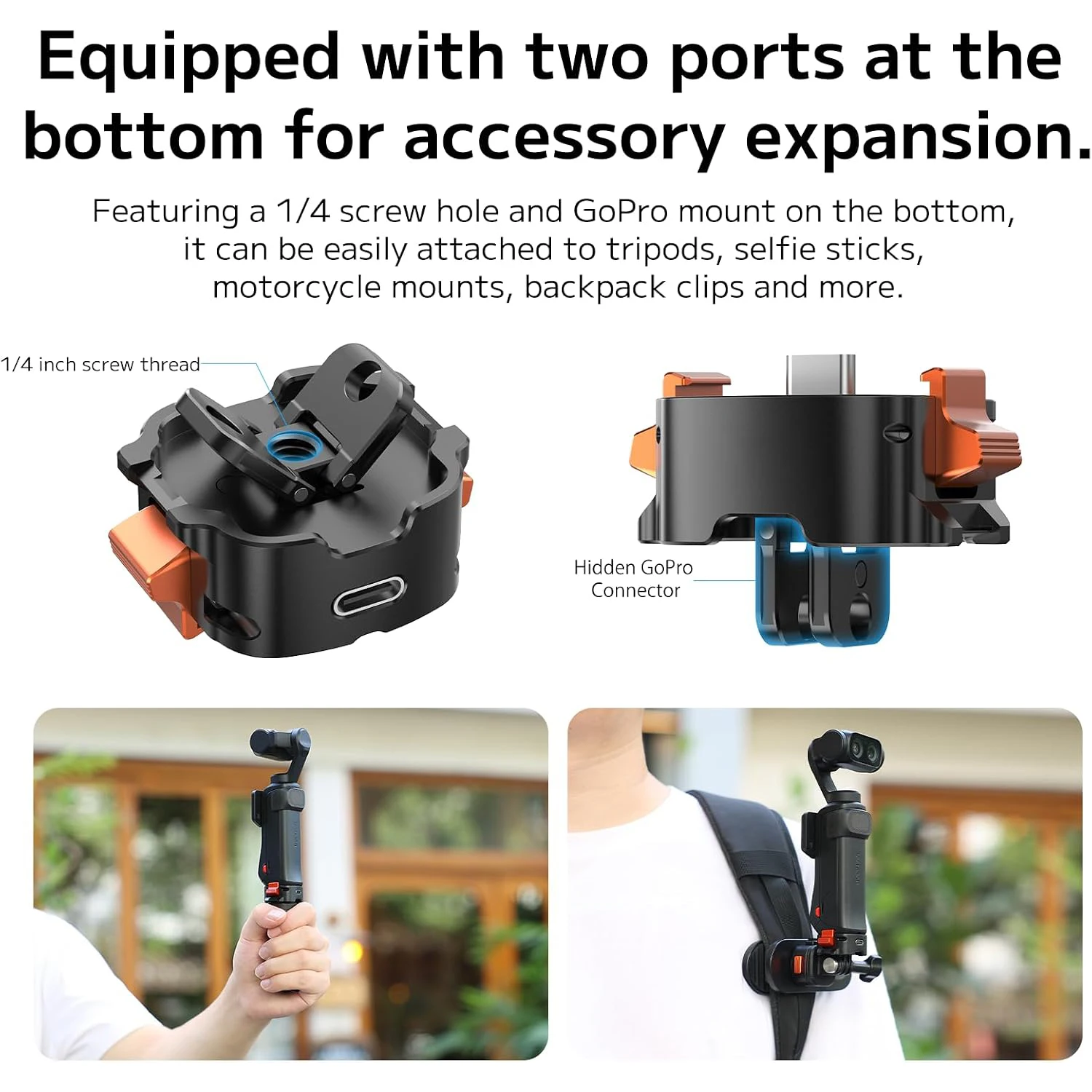 For Insta360 Luna Ultra Camera Accessories Set Release Mount Charging Adapter Magnetic Desktop Base Handle Screen Dock Fit - Image 3