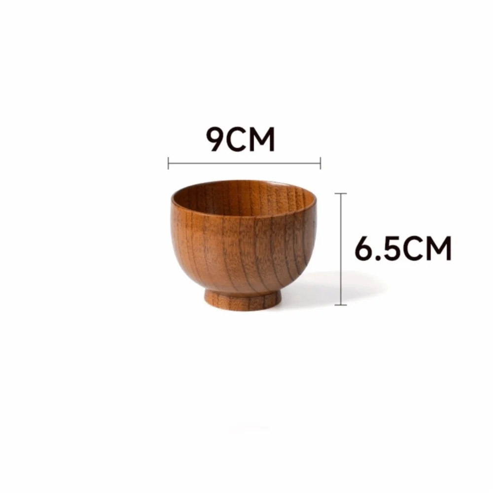 New Japanese Style Wooden Bowls Handmade Crafts Soup Bowls Food Containers… - Image 8
