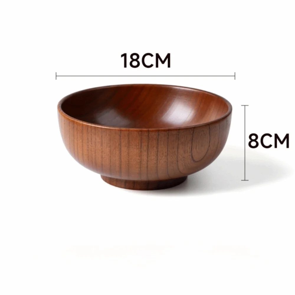 New Japanese Style Wooden Bowls Handmade Crafts Soup Bowls Food Containers… - Image 17