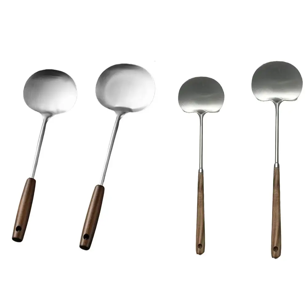 Stainless Steel Spatula Mushroom Shovel With Wooden Handle Cooking Spoon… - Image 6