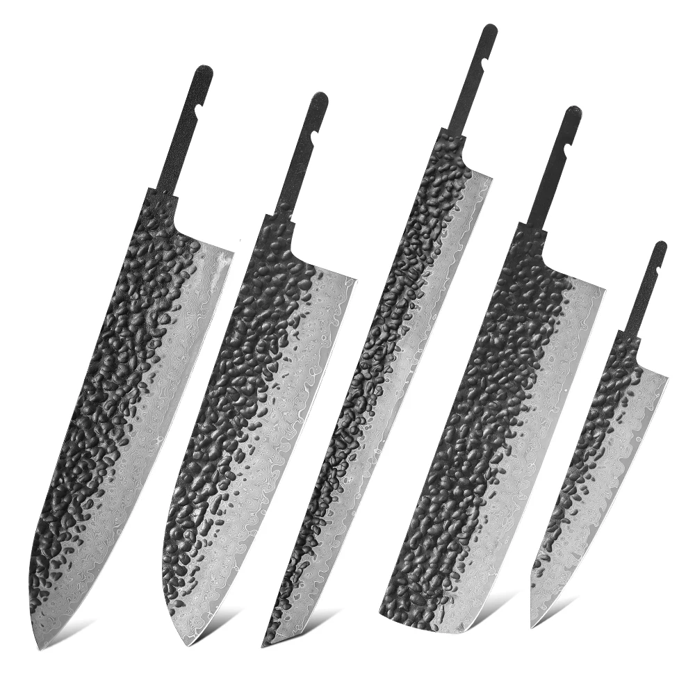 TURWHO 1-10 Pieces Japanese Chef Knife Blank Blade DIY Damascus Steel VG10 Core… - Image 21