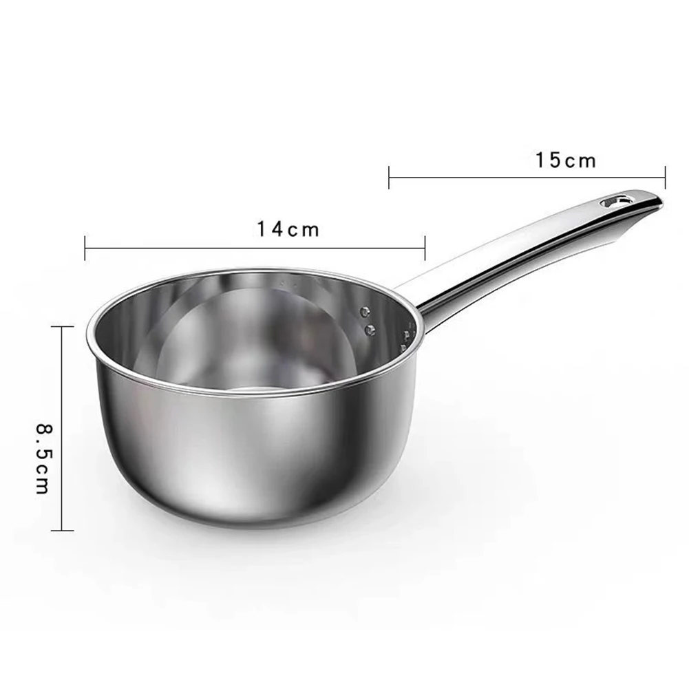 Stainless Steel Uncoated Nonstick Saucepan Household Milk Cooking Pot Frying Pan… - Image 9