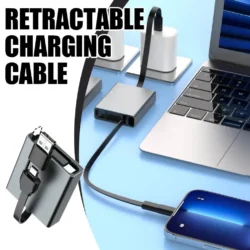 4IN1 66W PD Computer Data Cable Retractable USB C Cable Type C to Type C Cable PD…