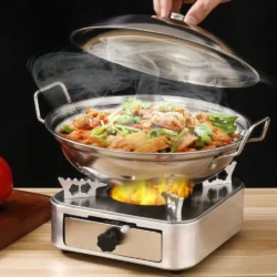 Cooker Tool Square Stainless Steel Alcohol Stove Drawer Style Silver Burner Stove…
