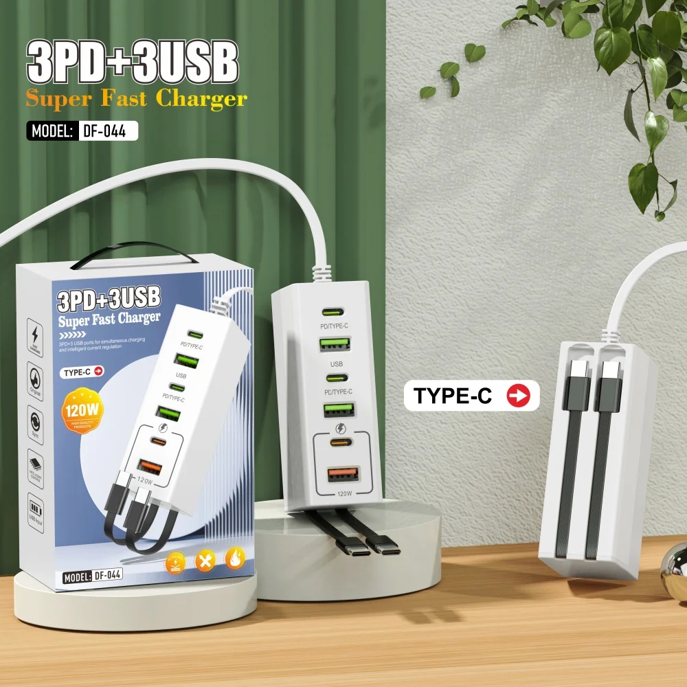 Total 120W USB Power Strip Type C Mobile Phone Charger Fast Charging Electrical… - Image 11