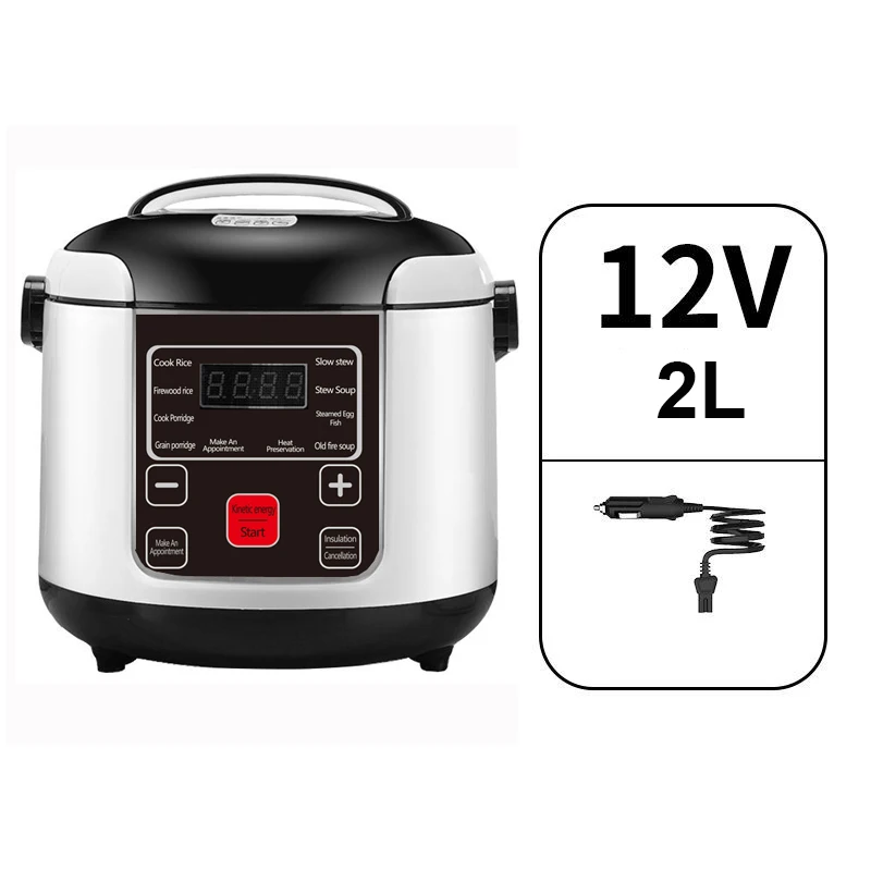 12V/24V Car Truck Rice Cooker Multicooker Soup Porridge Cooking Food Steamer 2L… - Image 8