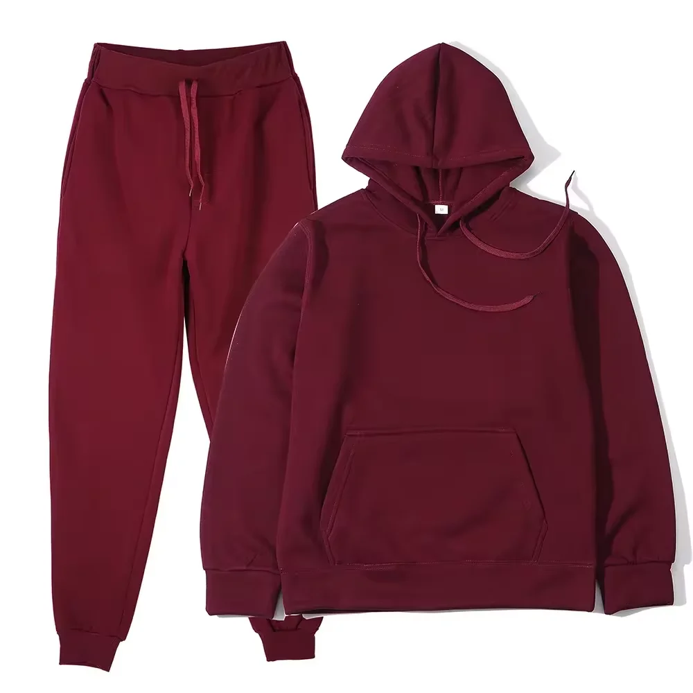 Winter Tracksuit Women Two Piece Set - Oversized Hoodie Sweatpants Solid Color… - Image 33