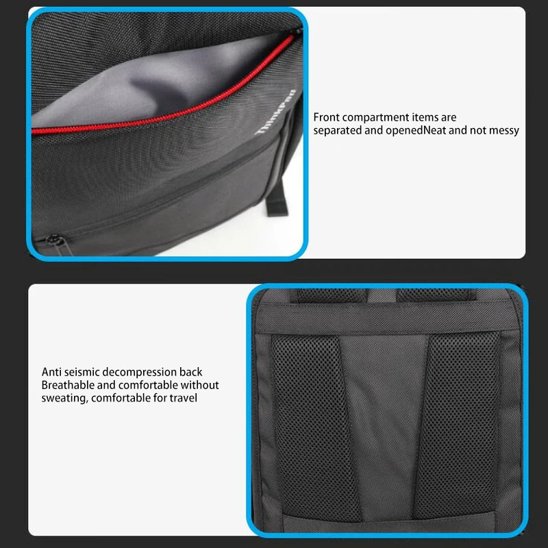 Laptop Bag Lenovo Thinkpadtp600 Backpack Simple Business Style 15.6inch Laptop… - Image 4