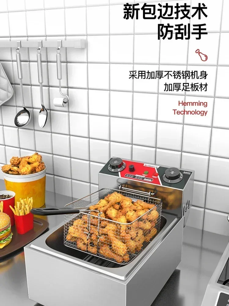 220V Fryer Electric Cookware for Kitchen Deep French Fries Commercial Fryers Frying Oil Cooker Timer Arfrai 10L Ar AF - Image 2