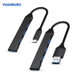USB 3.0 Hub USB Hub 4 Port High Speed Type C Splitter 5Gbps For PC Computer…