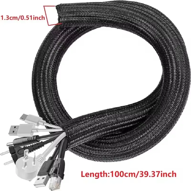 5/1M Braided Cable Sleeve PET Nylon Wrapping Cable Casing Cable Sleeves Wire for… - Image 12