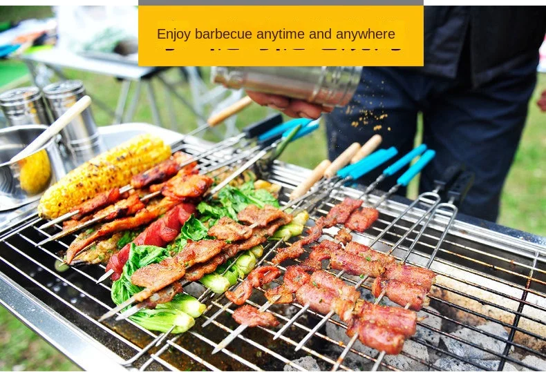 Household Barbecue Outdoor Thickened Stainless Steel Grill BBQ Wood Charcoal Grill… - Image 23