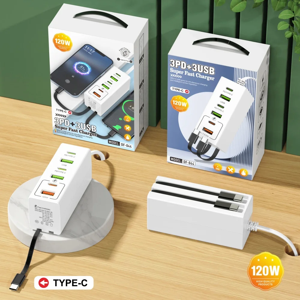 Total 120W USB Power Strip Type C Mobile Phone Charger Fast Charging Electrical… - Image 12