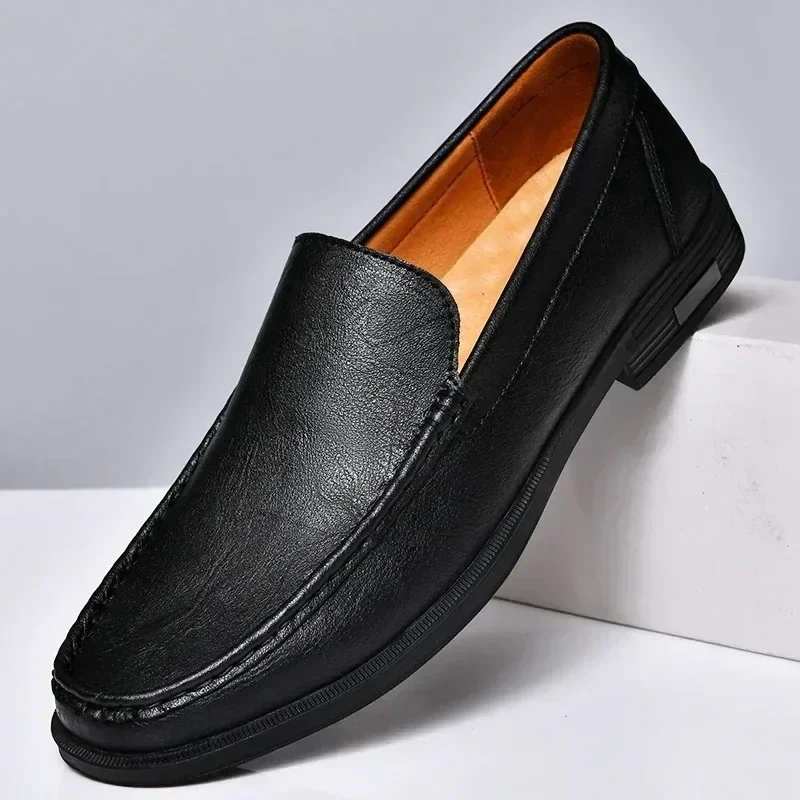 Genuine Leather Men's Shoes Classics Business Dress Shoes Moccasins Slip on Loafers Driving Shoes for Men Casual Shoe Big SIze48 - Image 6