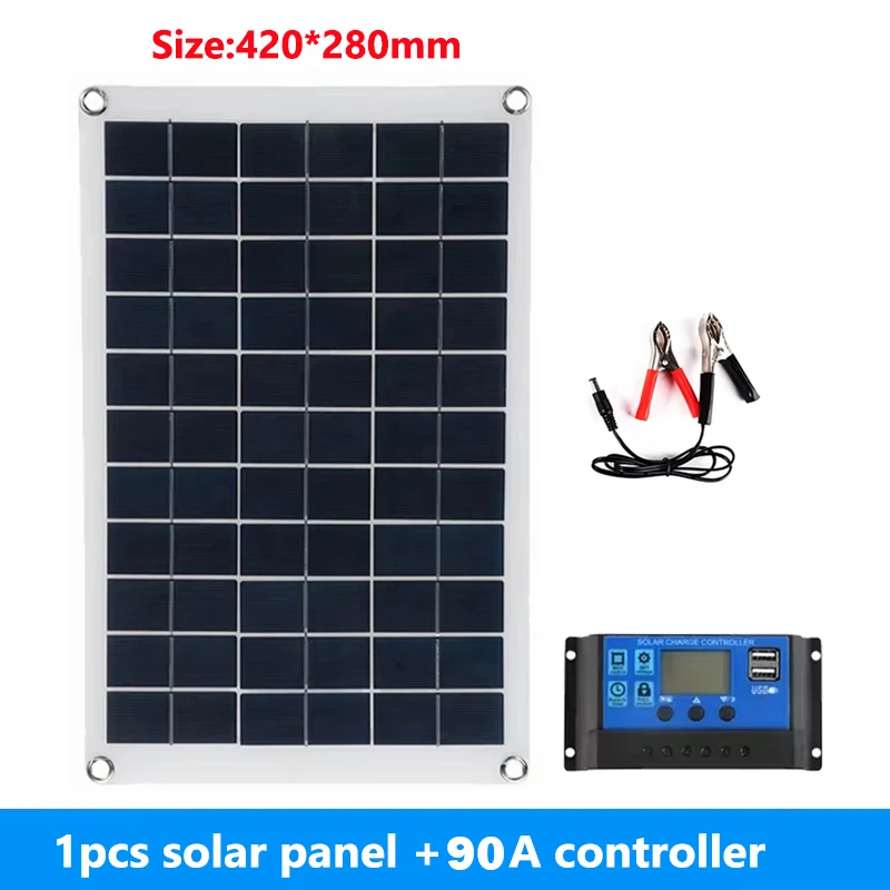 20W/H Solar Panel Kit Complete12V Polycrystalline Power Portable Outdoor… - Image 13