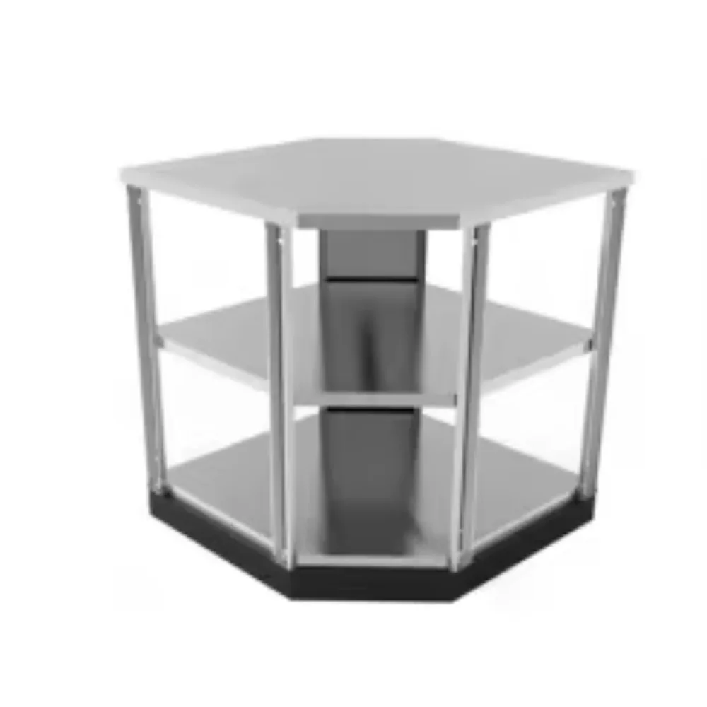 Outdoor Kitchen with Roof Cover Weather-Resistant BBQ Cabinet Set Stainless Steel Garden Kitchen Island with Grill Station - Image 4