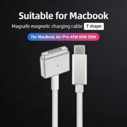 USB-C to Mag-Safe 2 Charger Cable Replacement for MacBook Air/Pro - Braided Fast…