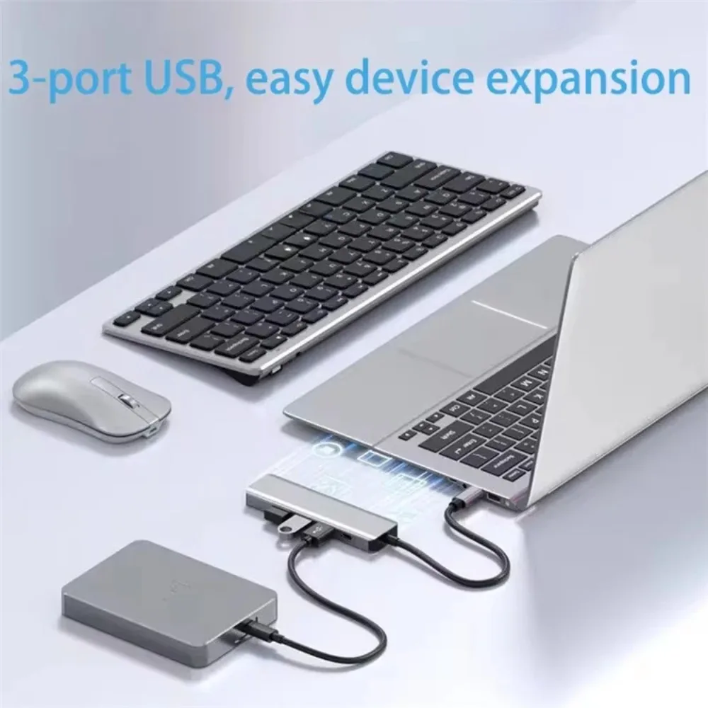 USB-C to DP 8K@60Hz / 4K@120Hz Adapter 100W PD Fast Charging 3-Port USB 2.0 Hub… - Image 4