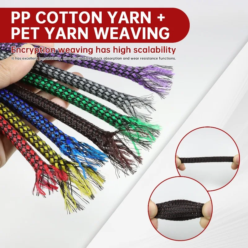4 8 12mm Expandable Braided Cable Sleeve PP Cotton+PET Yarn Wire Protecting… - Image 2