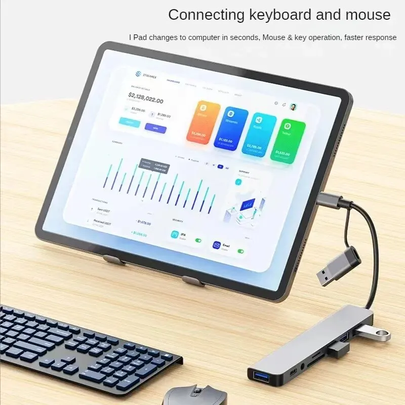 8 In 2 USB HUB With Splitter Card Reader, USB C Port, USB 3.0 / 2.0, SD/TF… - Image 6